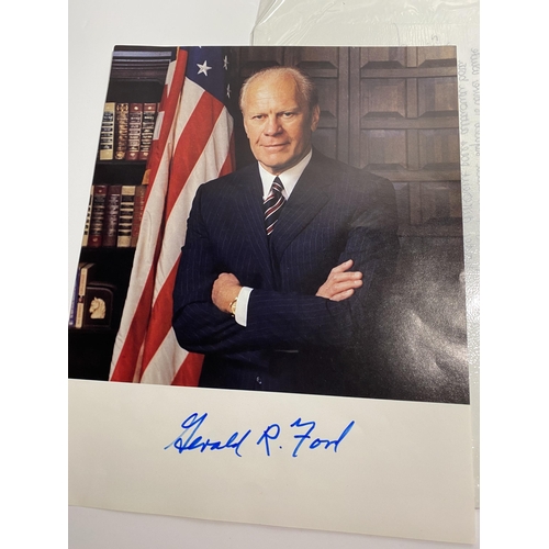 53 - Gerald R Ford  full colour portrait photo of 38th president of the United States of America, signed ... 