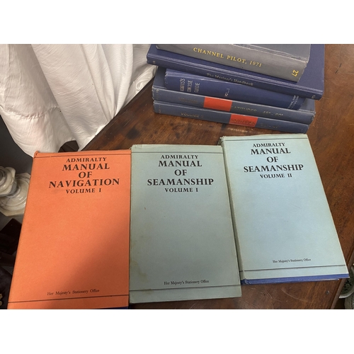 8 - A quantity of nautical books to include The Mariner's Handbook 4th edt c. 1973, Channel Pilot 1st ed... 