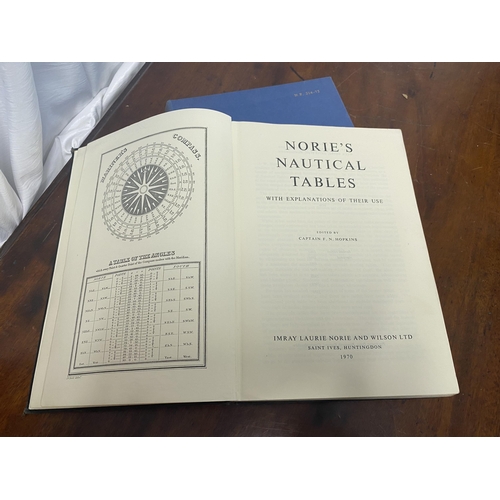 9 - Norrie's tables c. 1970 published by Imray Laurie norie and Wilson ltd, with the nautical almanac c.... 