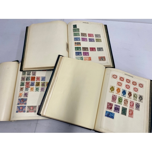 160 - Three hardback Simplex Deluxe Albums by Stanley Gibbons containing a selection of various stamps fro... 