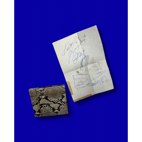 RARE - Autograph book containing a variety of musical related signatures to include a page of all five Rolling Stones members, signatures are verified as genuine