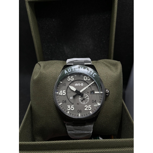 31 - AVI-8 timepiece  Spitfire Type 300 automatic gunmetal grey, model no AV-4073-434, case size 42mm, as... 