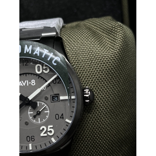 31 - AVI-8 timepiece  Spitfire Type 300 automatic gunmetal grey, model no AV-4073-434, case size 42mm, as... 