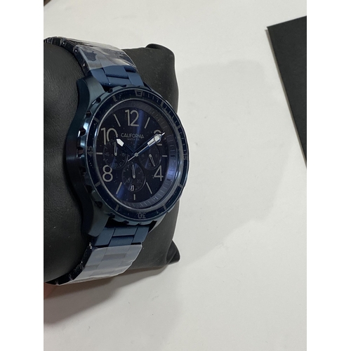 466 - California Watch Co Maverick chrono SS deep blue, mvk-7772-07B , as new with box