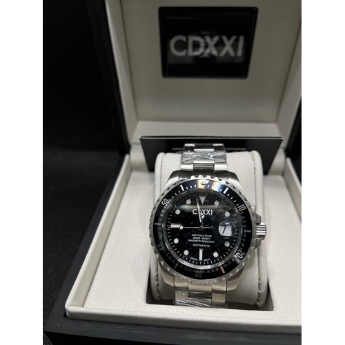 58 - A CDXXI 'Abyss' wristwatch in black, 44mm case, , as new with box with proof of purchase