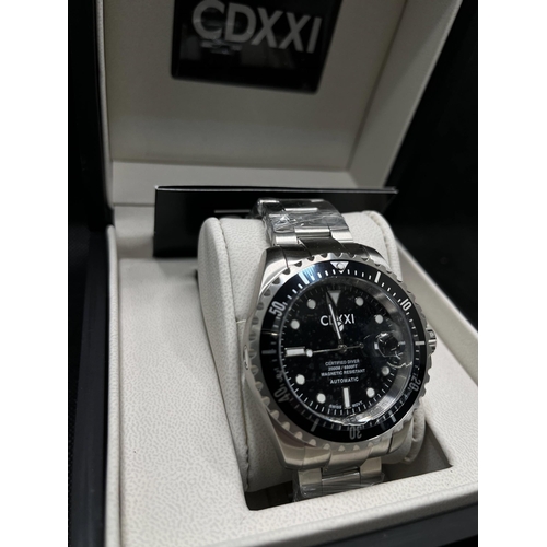 58 - A CDXXI 'Abyss' wristwatch in black, 44mm case, , as new with box with proof of purchase