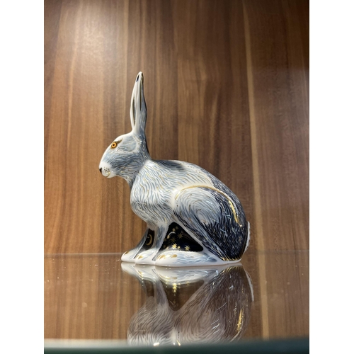 116 - Royal Crown Derby starlight hare paperweight with stopper exclusive for the Collectors Guild