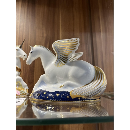 117 - A Royal Crown Derby paperweight, 'Pegasus', designed by June Branscombe, the first of a pair of Myth... 