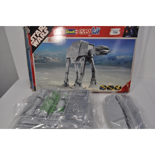 154 - Star Wars Revell Easy Kit AT-AT, Revell model sets x2 1:112 scale X Wing Fighter 03601 and Darth Vad... 