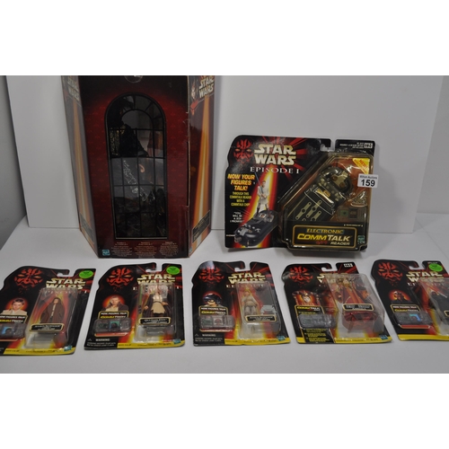 159 - Star Wars Episode 1 items consisting Large Queen Amidala 1999 Portrait Edition Doll in black travel ... 