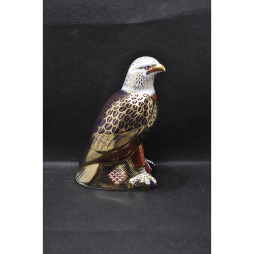 16 - Royal Crown Derby Bald Eagle paperweight with stopper in box