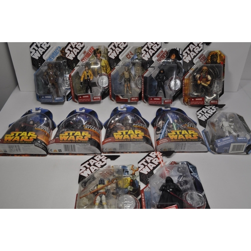 165 - Star Wars Revenge of the Sith, x 4 basic figure asst. collection 1 c.2005 together with x 8 Star War... 