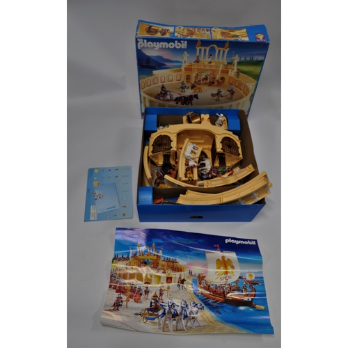 173 - A large selection of Playmobil which includes Roman colosseum, Indians New camp Thunder, Low Loader,... 