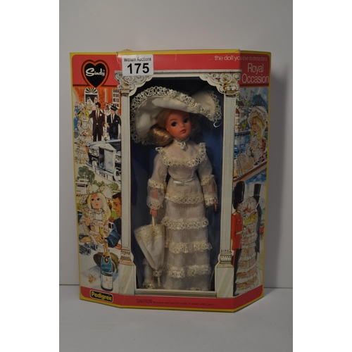 175 - A boxed 1977 blonde Pedigree Royal Occasion Sindy doll, with blonde hair and blue side glancing eyes... 