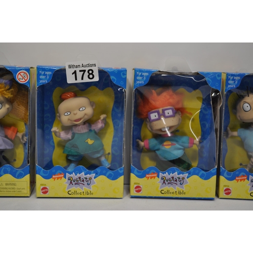 178 - A collection of x6 1998 Rugrats in original boxes including Chuckie, Angelica, Spike, Lil, Phil, Tal... 