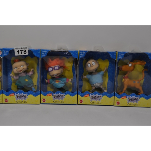 178 - A collection of x6 1998 Rugrats in original boxes including Chuckie, Angelica, Spike, Lil, Phil, Tal... 