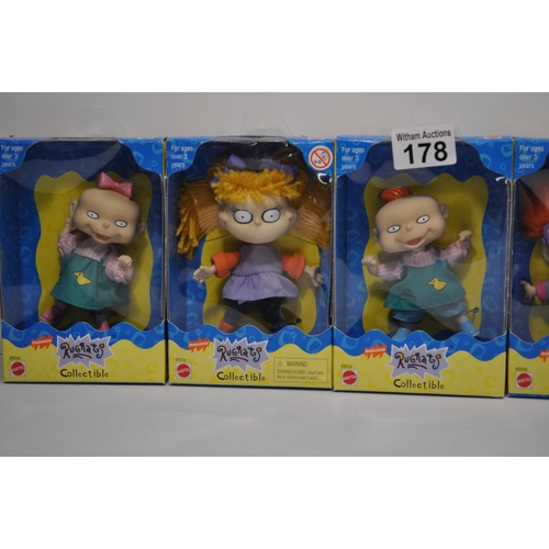 178 - A collection of x6 1998 Rugrats in original boxes including Chuckie, Angelica, Spike, Lil, Phil, Tal... 