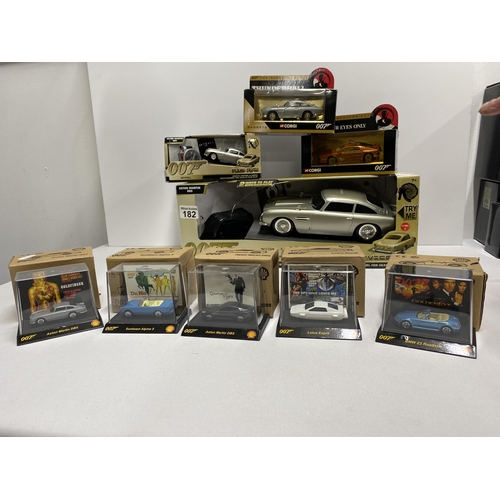 182 - 007 James Bond bundle to include - Corgi 007 vehicles, For Your Eyes Only, Thunderball (working gadg... 