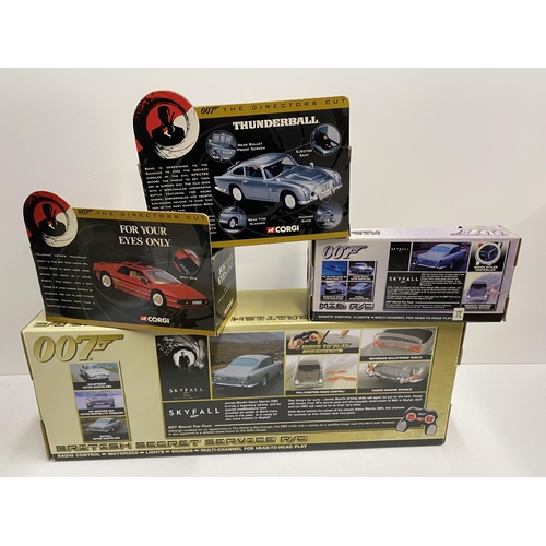 182 - 007 James Bond bundle to include - Corgi 007 vehicles, For Your Eyes Only, Thunderball (working gadg... 