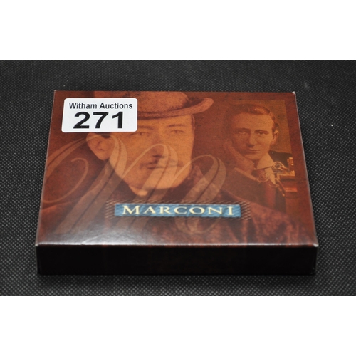 271 - Marconi - Limited edition Two coin set with box, outer sleeve and certificate, Canada and Britain pa... 