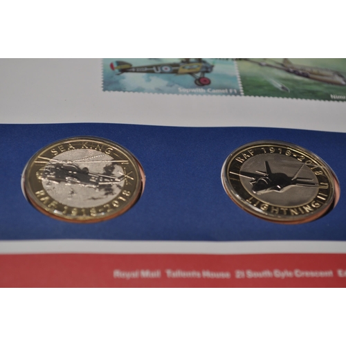 277 - RAF Centenary Stamp/Coin Cover No. 00172, The RAF centenary x 4 £2 coin cover - is a Royal Mail firs... 