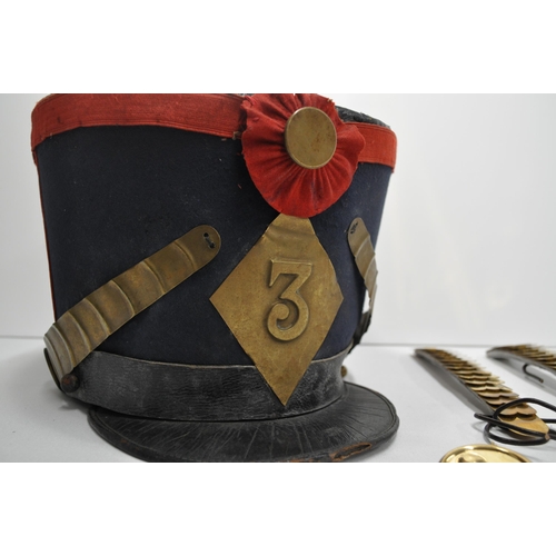 295 - French military hat with accessories