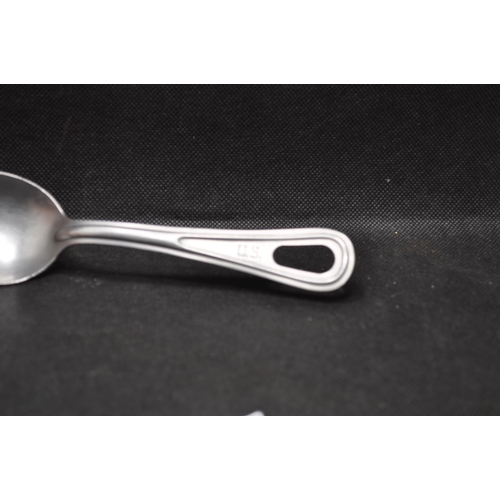 210 - WW2 US Army Spoon marked Wallco Stainless,  verbal provenience given: Smeathan Hall, Bulmer, spoon f... 