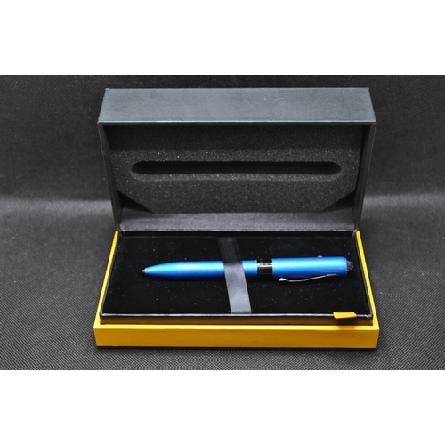 78 - Cross Trackr Pen in blue,  with literature and presentation box, batteries and refills, model no. AT... 