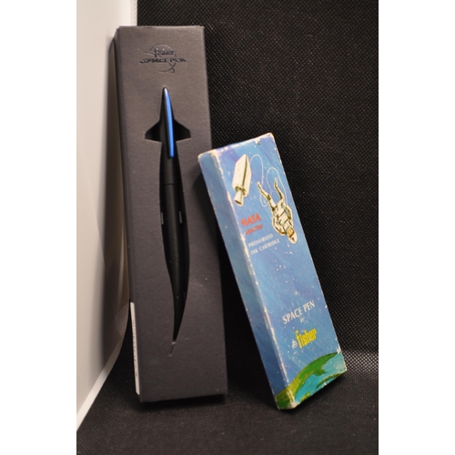 85 - Fisher Quad Function Space Pen in box with literature and sleeve, x2 Fisher Space pen with pressuriz... 