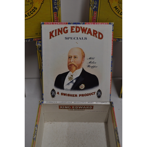 283 - King Edward Tobacco boxes x 6 (empty),  with N.A.A.F.I Stores for H.M.Forces stickers