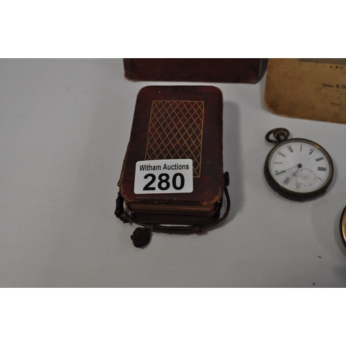 280 - Acier Garanti pocketwatch stamped 5129 with white dial and black numerals, John Forrest London  pock... 