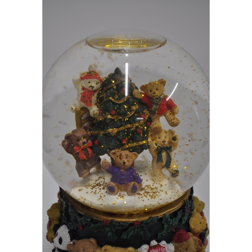 43 - Bloomingdales, Macy's  Snow Globes in original boxes with Harrods 20th anniversary bear 2005 musical... 