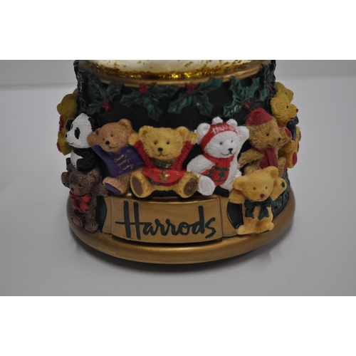 43 - Bloomingdales, Macy's  Snow Globes in original boxes with Harrods 20th anniversary bear 2005 musical... 