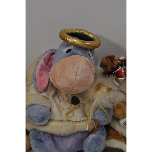 50 - Mixed Winnie the Pooh  limited edition plush bears to include Eeyore with Angel Wings