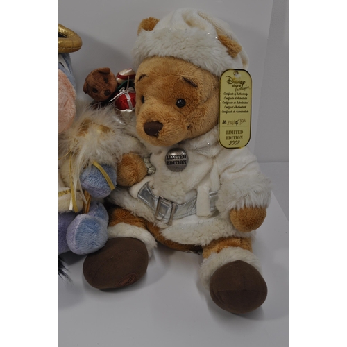 50 - Mixed Winnie the Pooh  limited edition plush bears to include Eeyore with Angel Wings