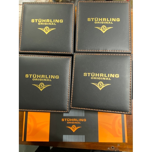 33 - X5 Stuhrling wristwatches all new in boxes to include a Stührling 'Maritimer' quartz wristwatch, wit... 