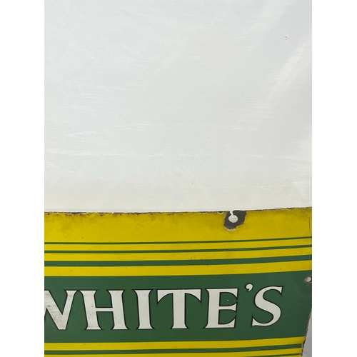 197 - Vintage large R Whites Soft Drinks enamel sign