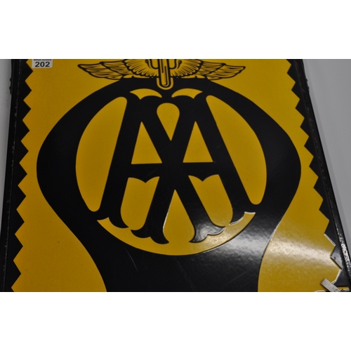 202 - Double sided AA garage wall hanging Sign, Franco S.W.1, approx. size H79cm x W57cm