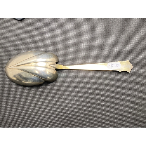 245 - Victorian silver gilt berry/ serving spoon, hallmarked London  EBW J John, Edward, Walter & John Bar... 