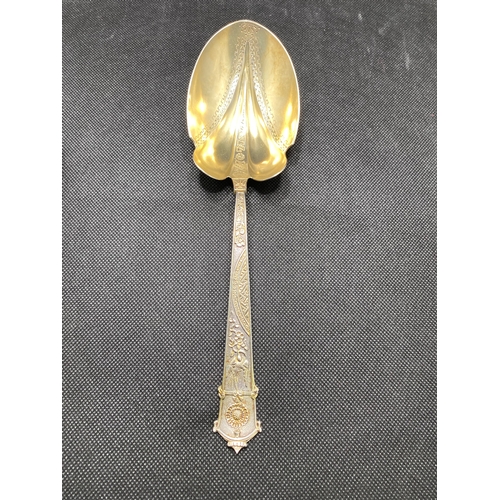 246 - Victorian silver gilt berry/serving spoon, hallmarked London  EBW J John, Edward, Walter & John Barn... 