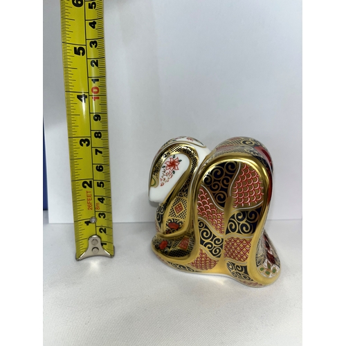 8 - Royal Crown Derby old Imari snake with gold stopper in box