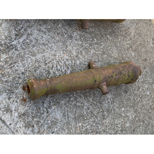 227b - cast iron signal barrel, approx 79cm length, (see also Lot 227c)