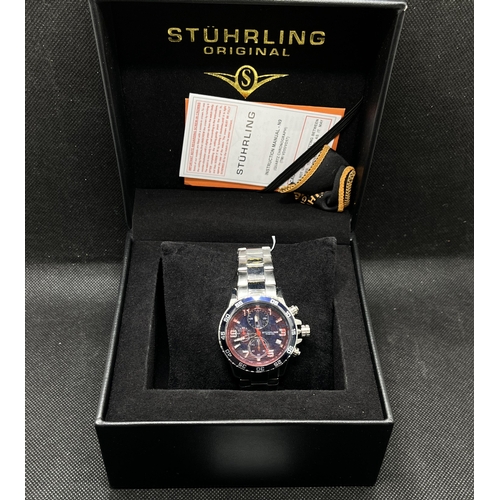 311 - A Stührling “Concorso 3957.2” quartz wristwatch, 40mm case, water resistant 100m, chronograph watch ... 