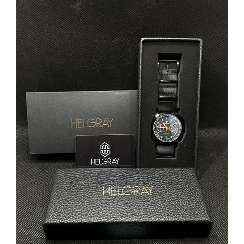 316 - X2  Helgray watches - A  “Superfast” in vintage silver with orange hands and two subsidiary dials, a... 