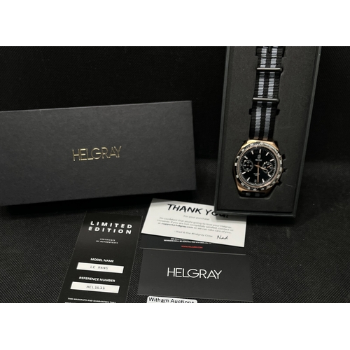 317 - x2  Helgray watches  “Le Mans” racing chronograph in Legend rose gold with two subsidiary dials, cas... 