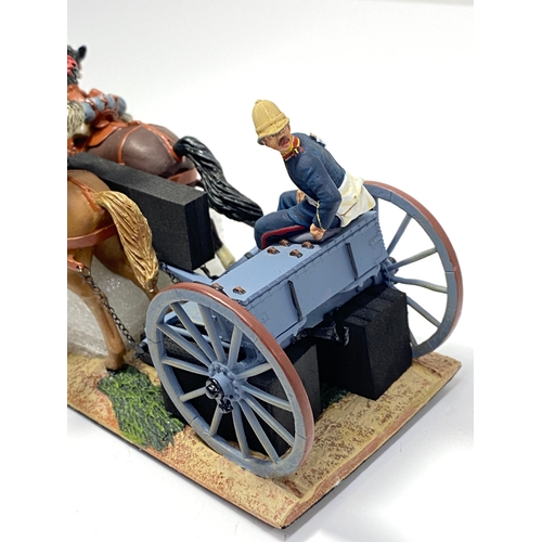 287 - RARE W Britain Zulu War 20099 British Royal Artillery Gun Team No 1 Desperate Escape. New in box wit... 