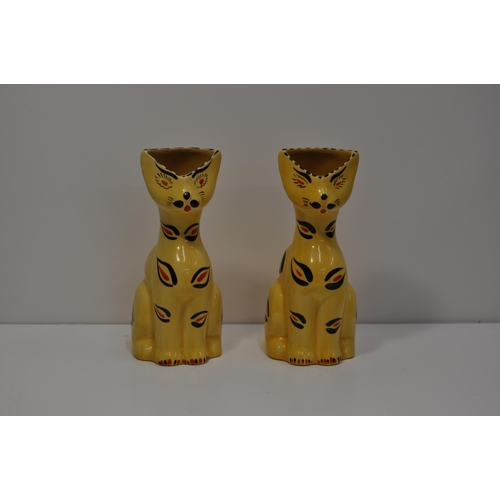 13 - A pair of 1960's Arthur Wood ceramic jugs in the form of cats, stamped Smoky  4400 to base