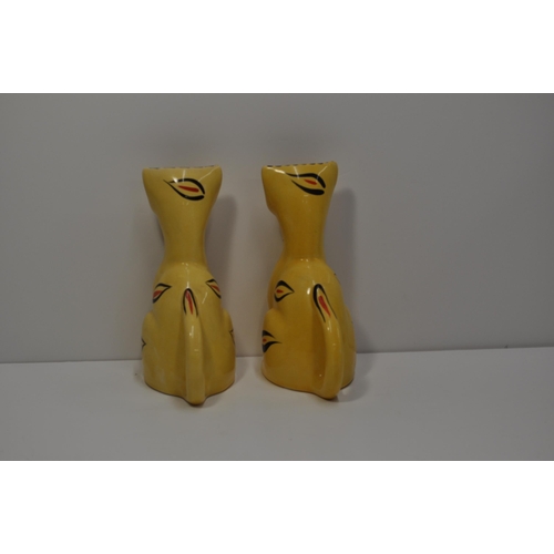 13 - A pair of 1960's Arthur Wood ceramic jugs in the form of cats, stamped Smoky  4400 to base