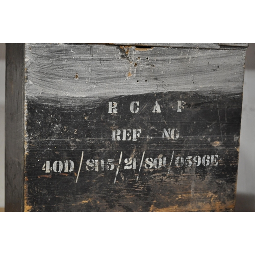 152 - Wooden ammunition box stamped RCAF together with one other wooden ammunition box and a 1971 metal am... 