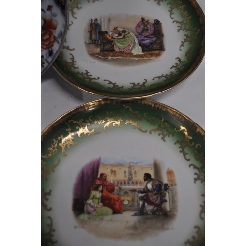 19 - A collection of chinaware and porcelain items to include an Ironstone plate in Eugenie pattern, Vict... 